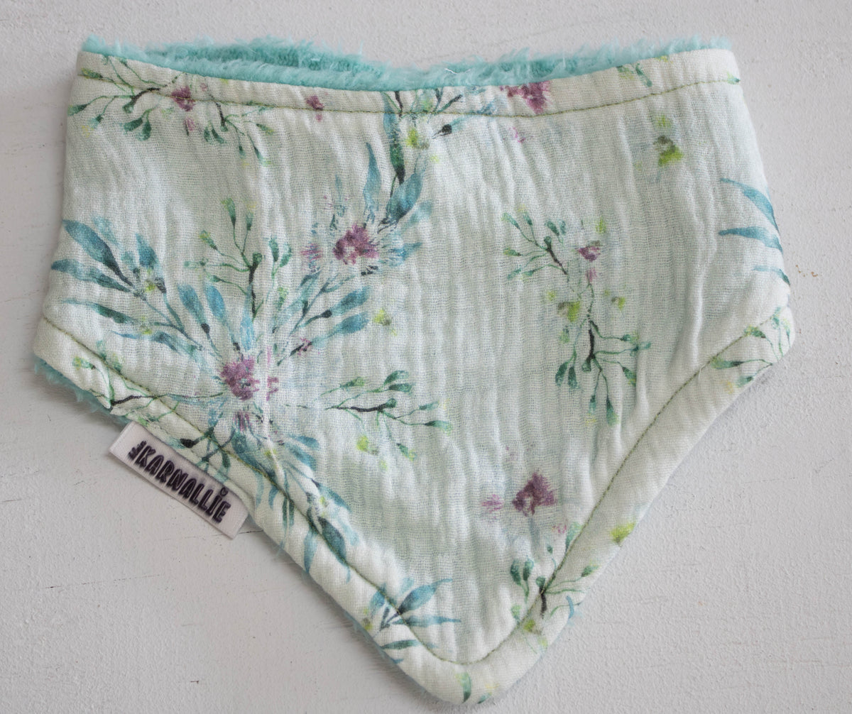 Illustrated Botanical Floral Muslin Baby Bib