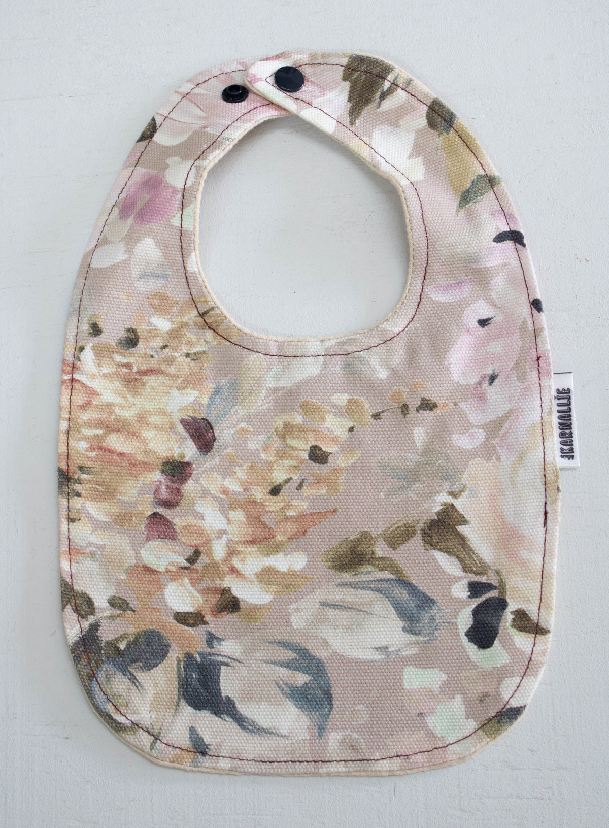 Vintage Watercolor Floral Baby Bib