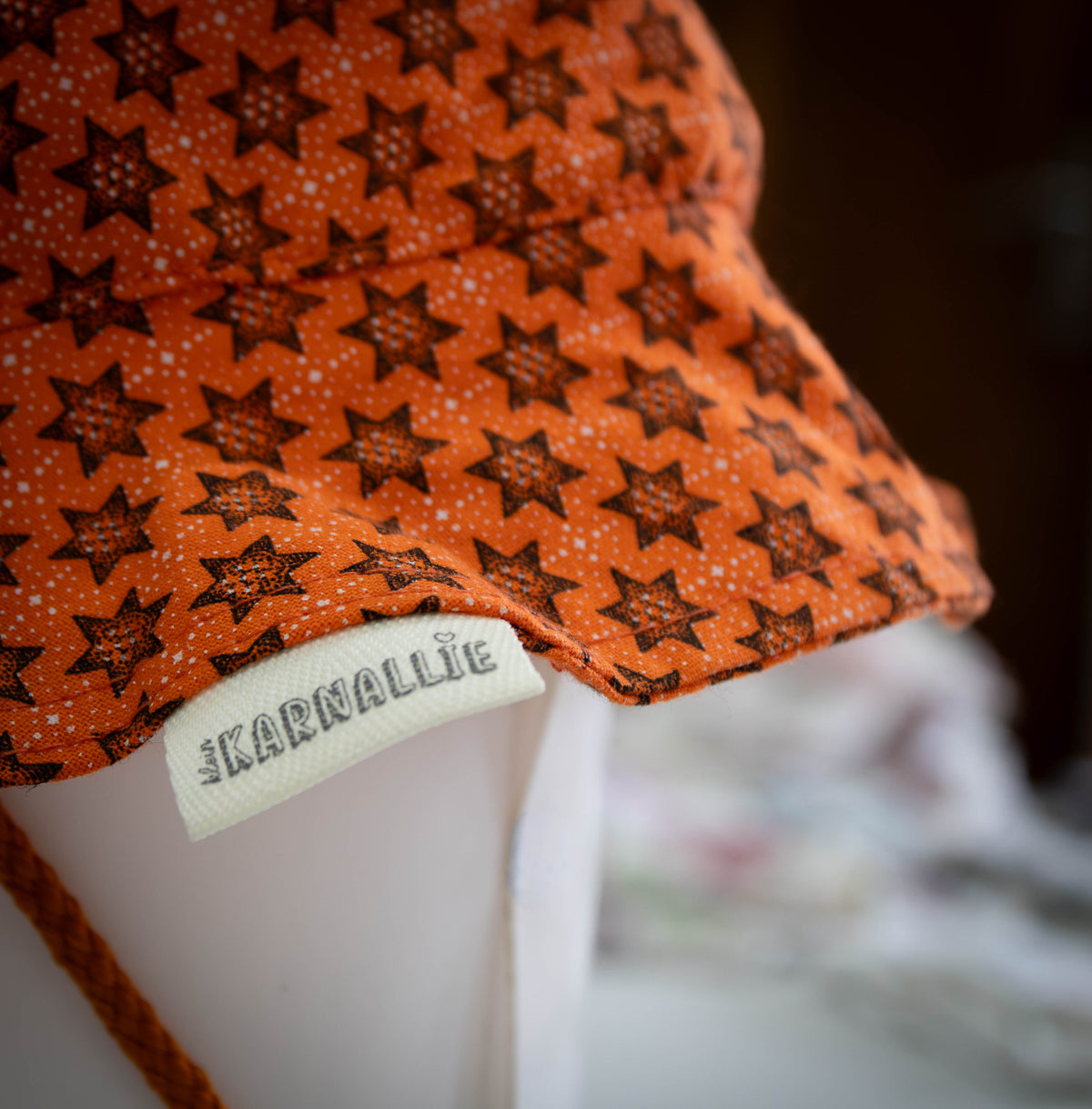 Orange Shweshwe Baby Bucket Hat