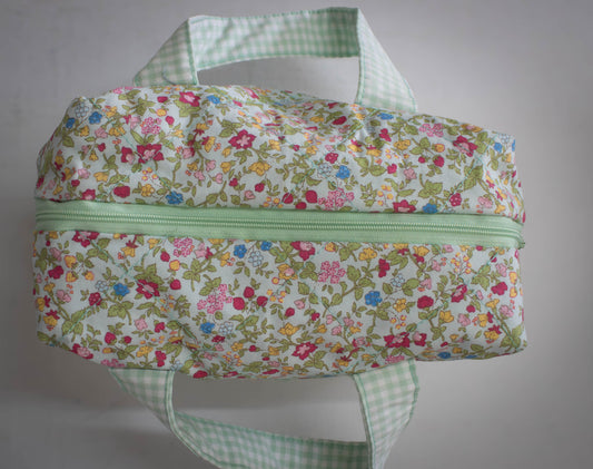 Quilted Floral Toiletry Bag