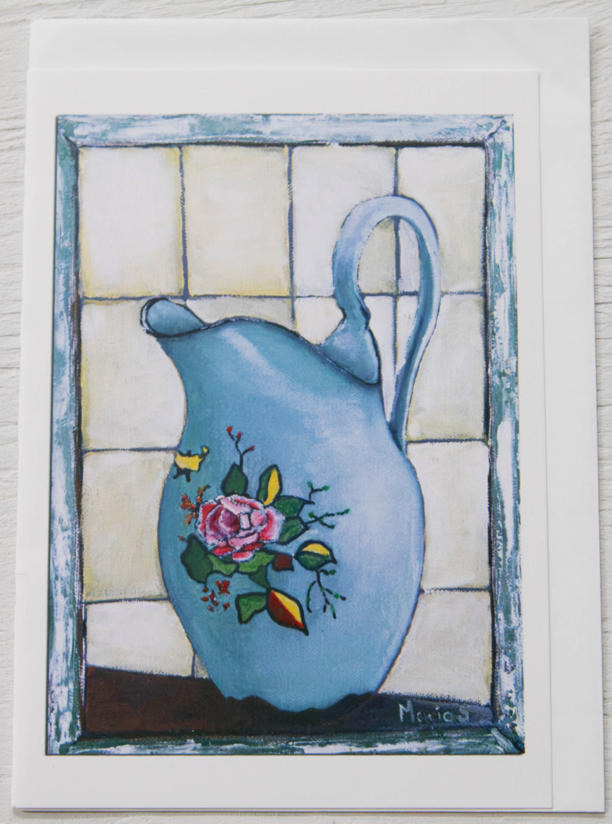 The Blue Floral Pitcher