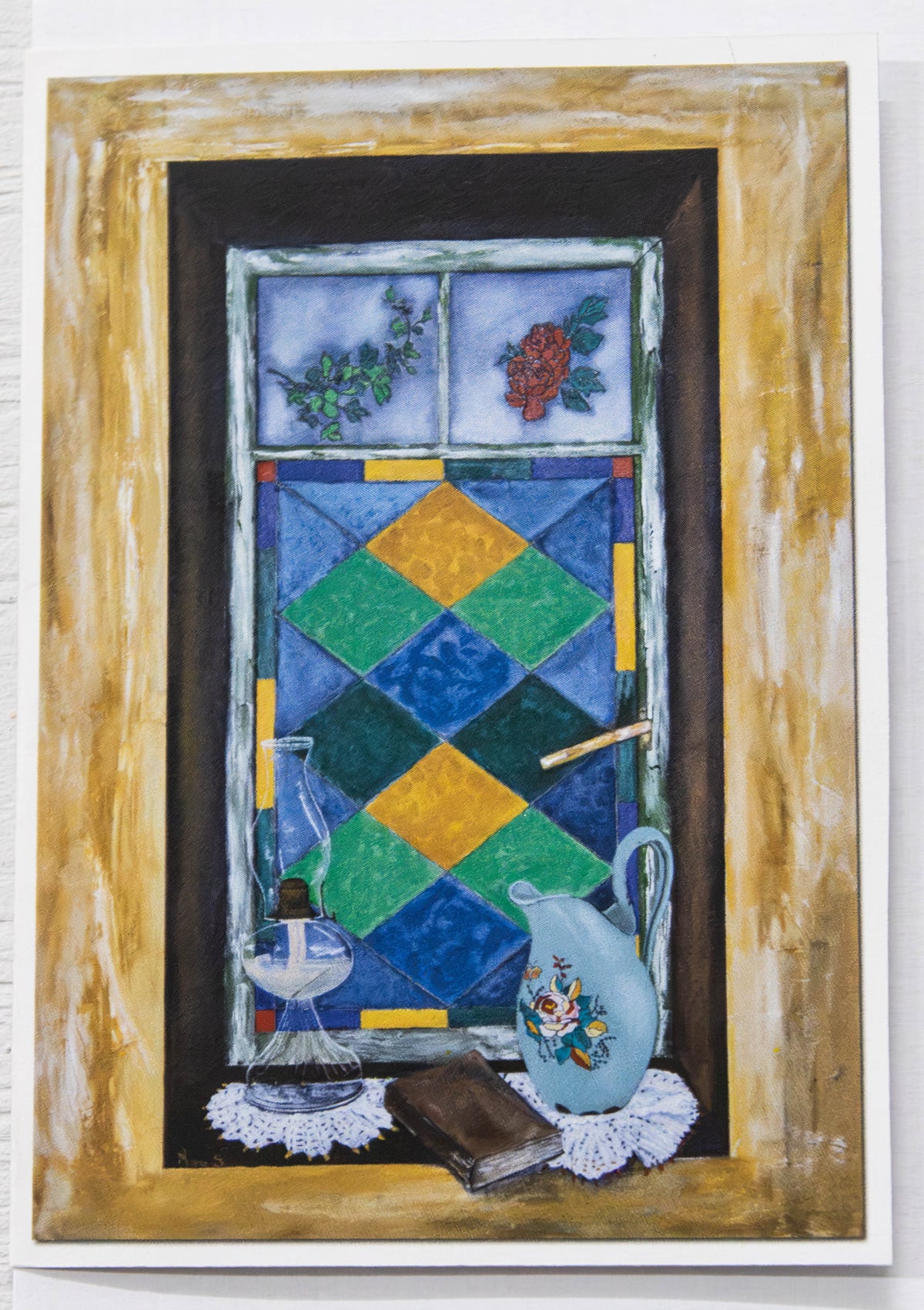 Vintage Stained Glass Still Life