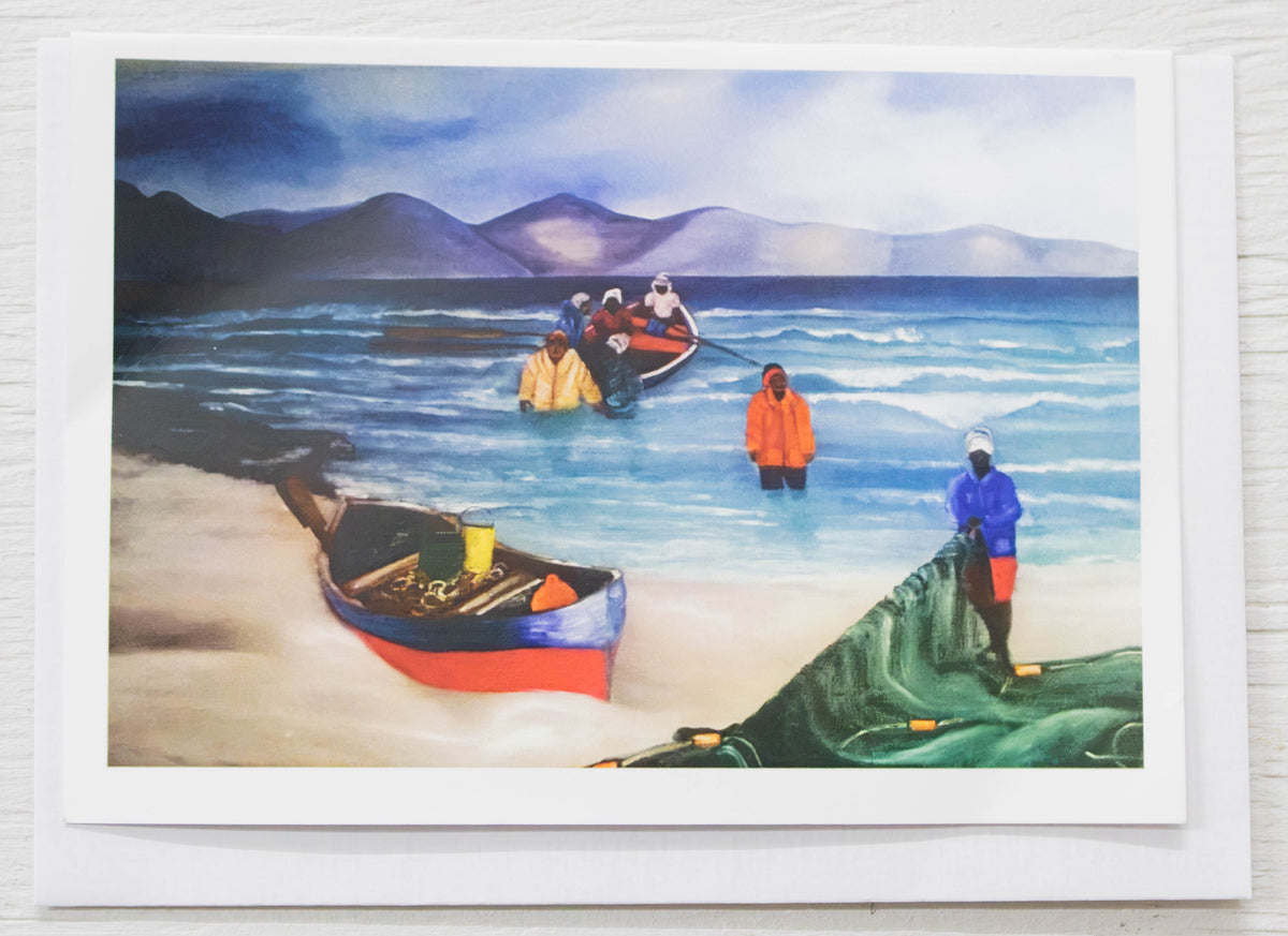 Coastal Fishermen & Ocean Boats Card