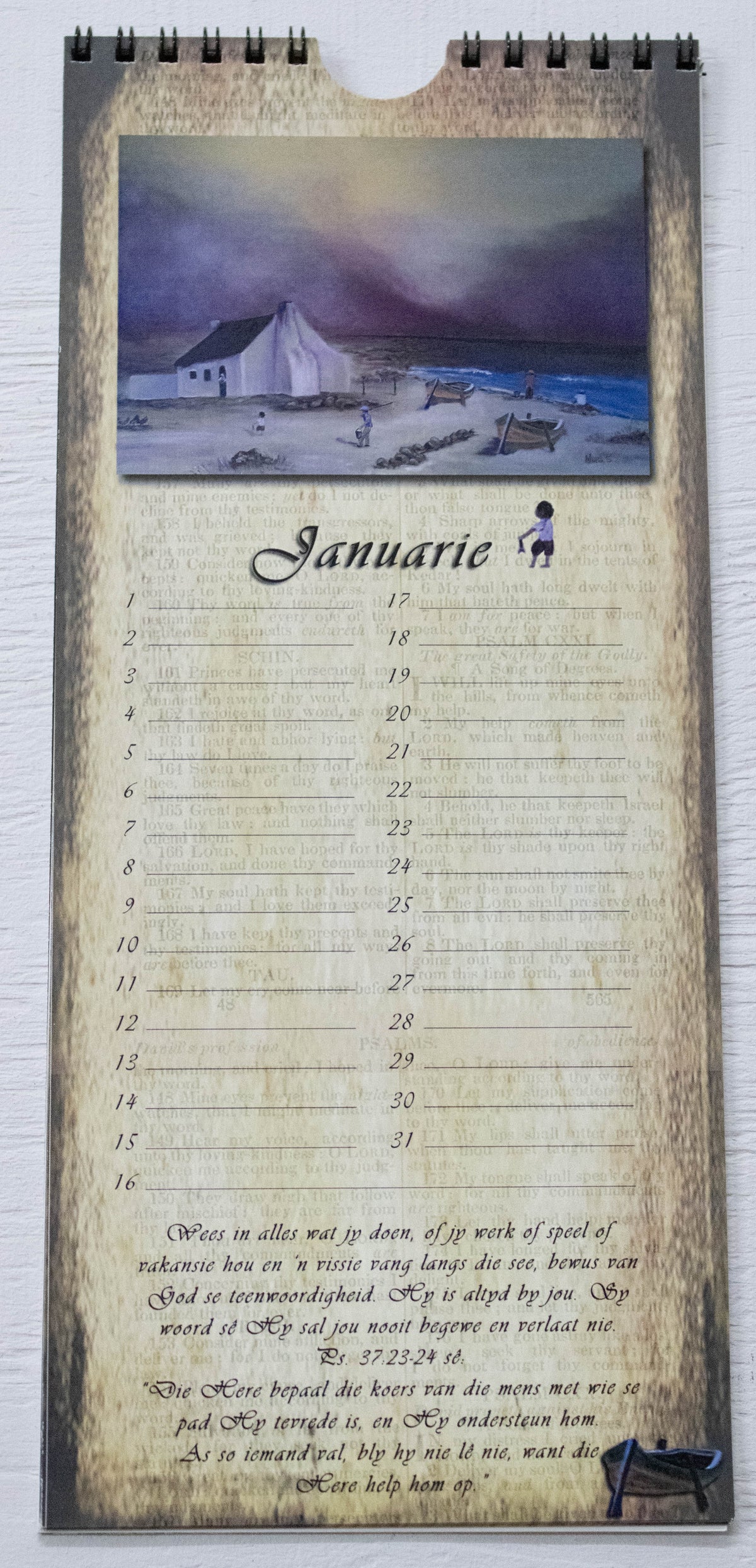 Art Birthday Calendar (29x13 cm) 'Genade in Oorvloed'