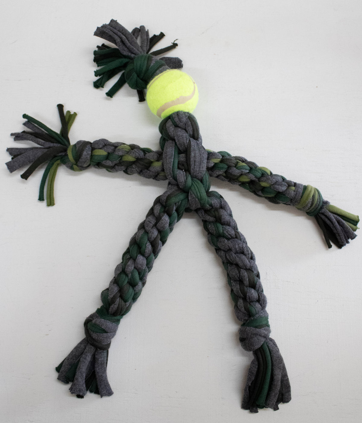 T-Shirt Yarn Rope Man gray & green