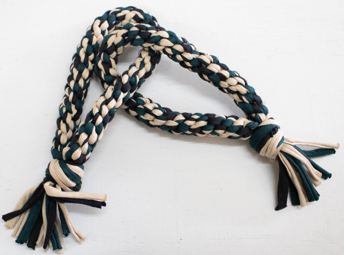 Eco-Weave Infinity Loop Tug green & cream