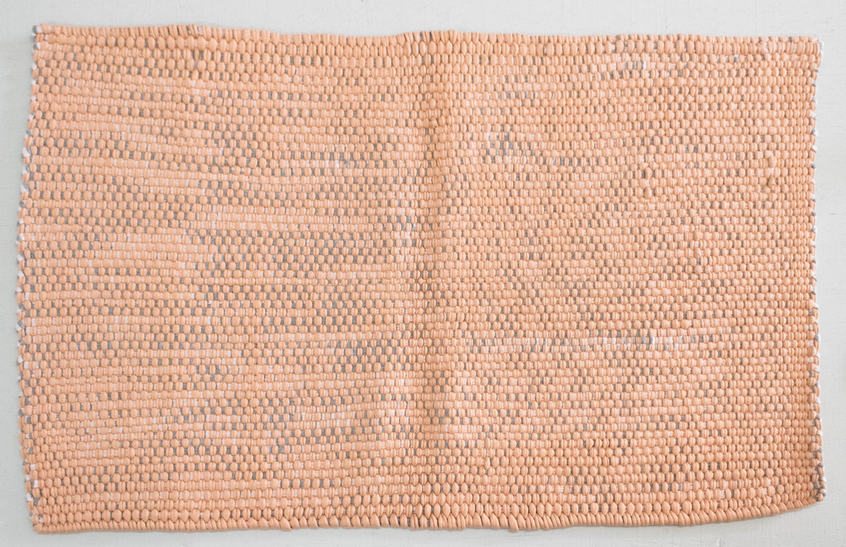 Eco-Friendly Soft Apricot & Slate Mat