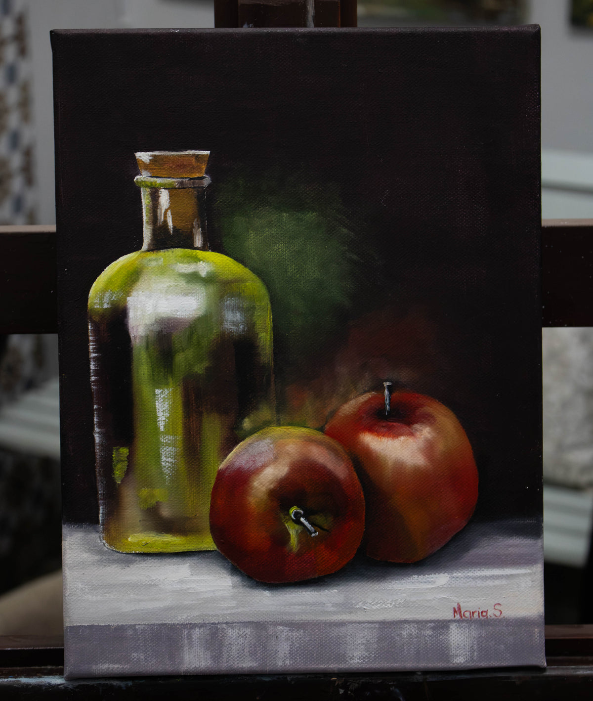Still Life in Green & Red