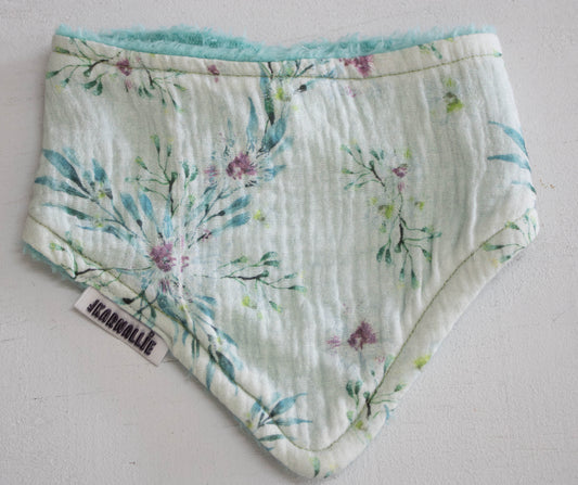 Illustrated Botanical Floral Muslin Baby Bib