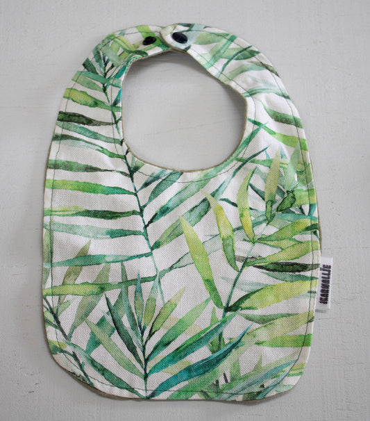 Botanical Bamboo Pattern Baby Bib