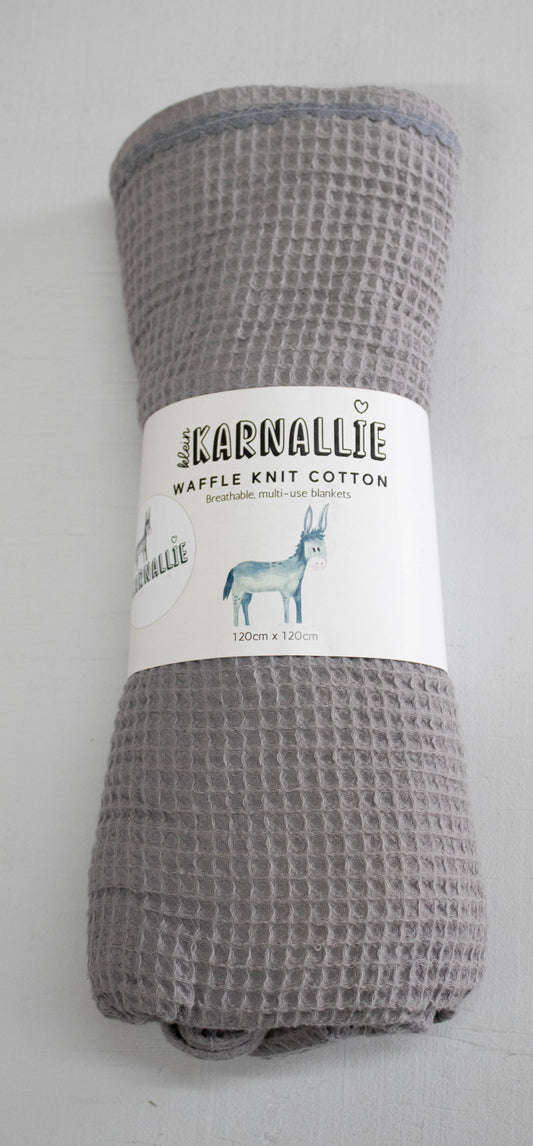 Waffle-Knit Cotton Blanket