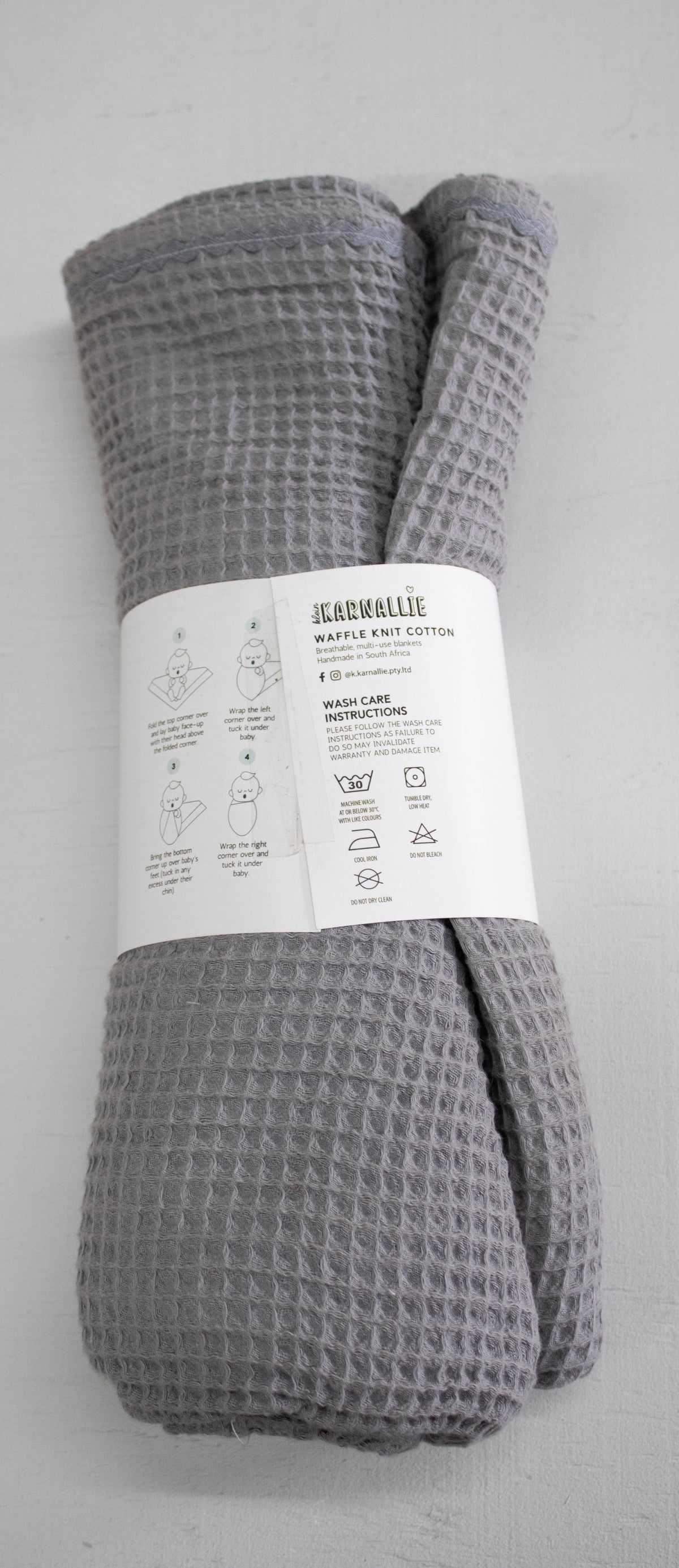 Waffle-Knit Cotton Blanket