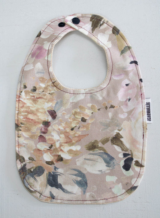 Vintage Watercolor Floral Baby Bib