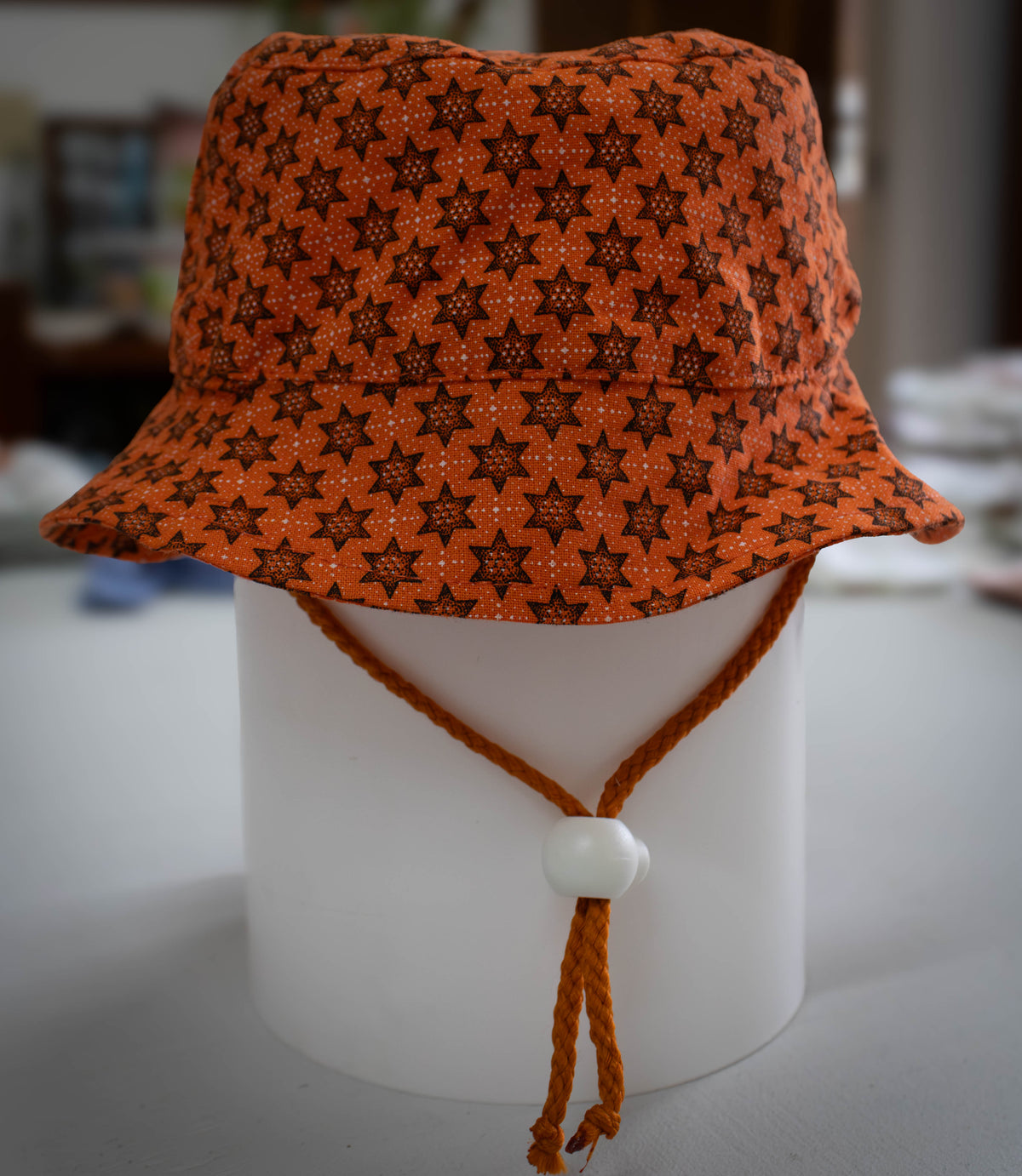 Orange Shweshwe Baby Bucket Hat