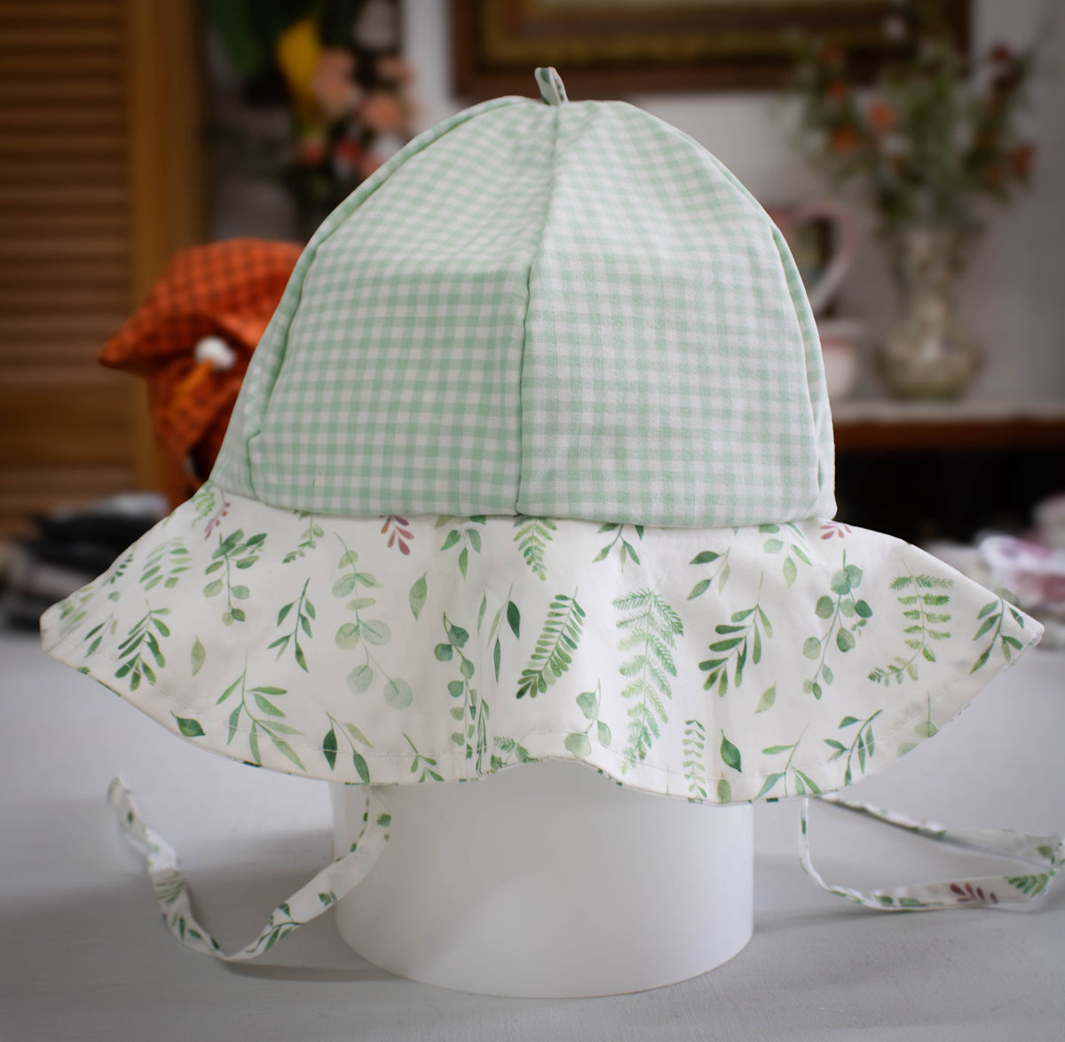 Mixed Print Botanical Floral Hat