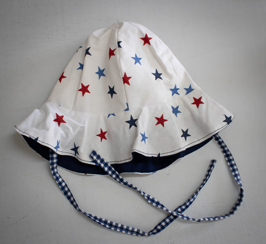 Red & Blue Star Print Sun Hat