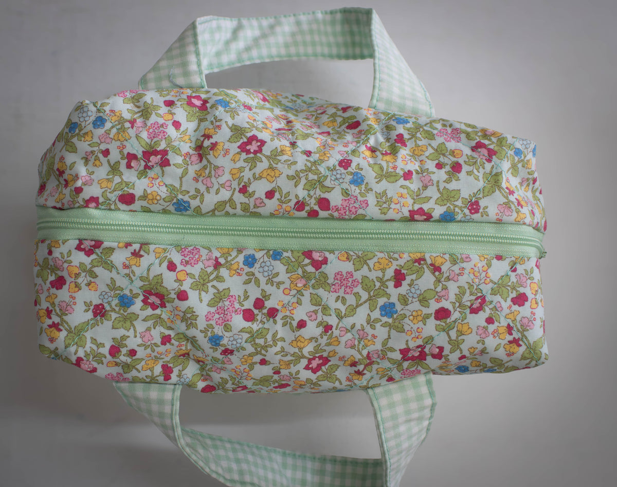 Quilted Floral Toiletry Bag