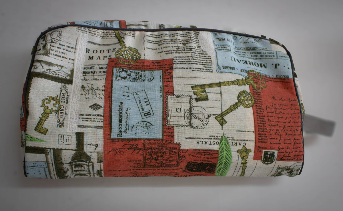 Vintage Postcard Toiletry Bag