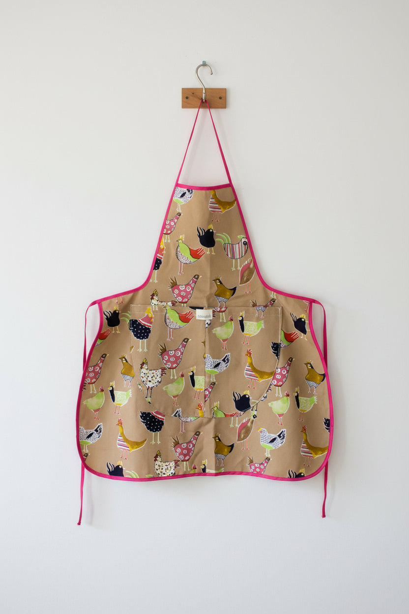 Whimsical Chicken Print Apron