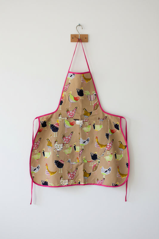 Whimsical Chicken Print Apron