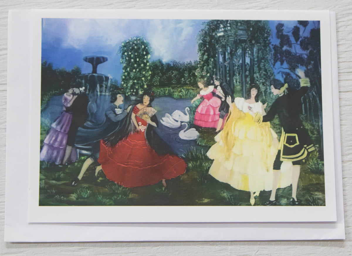 Classical Baroque Garden Party Art Card