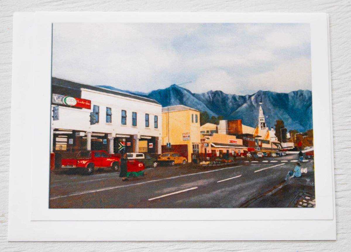 Historic Mountain Town Street Art Card (Swellendam)