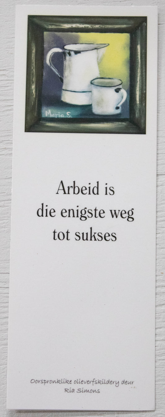 Afrikaans Motivation Art Bookmark — Vintage Still Life