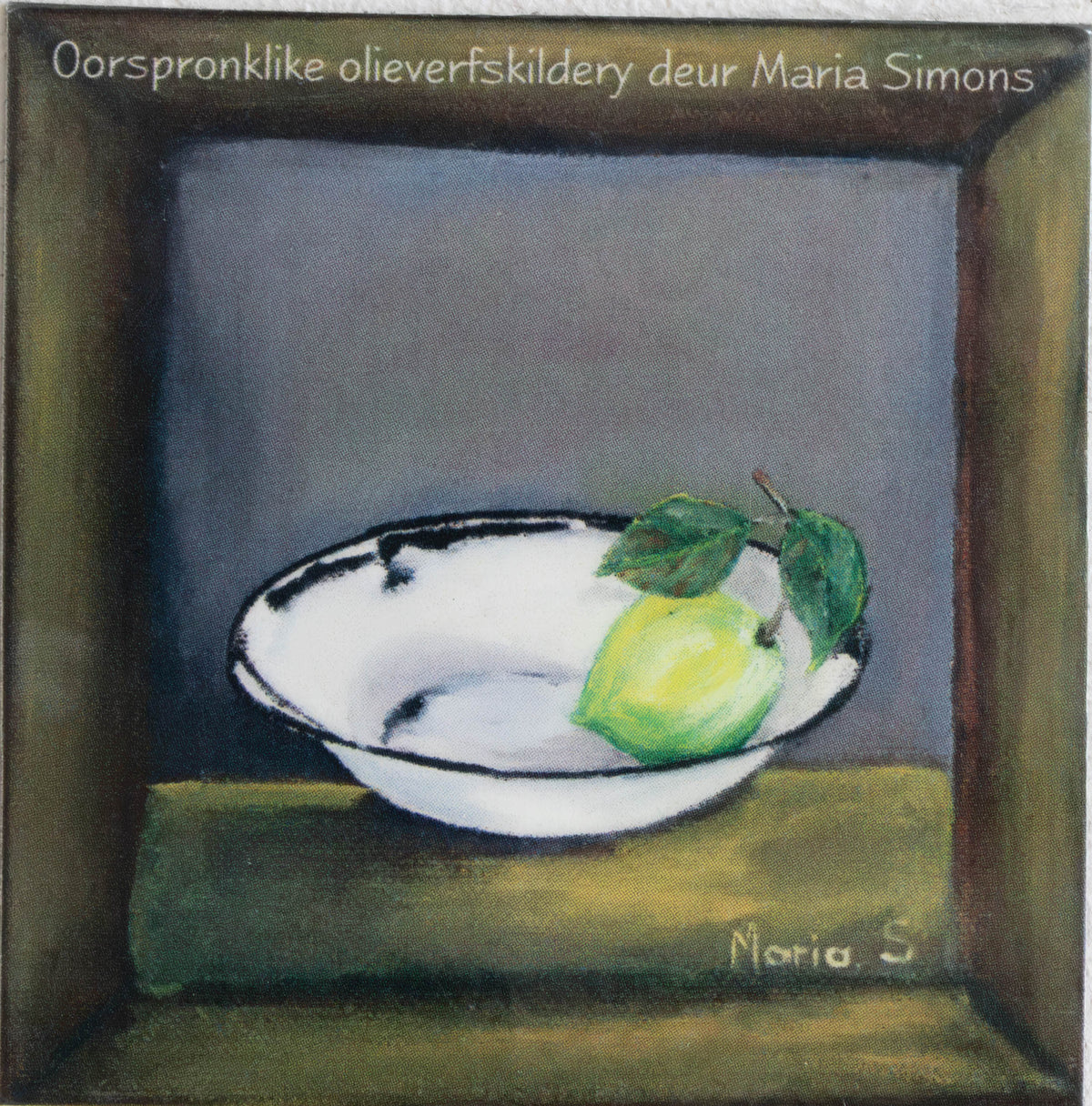 Lemon & Enamel Basin Fridge Magnet