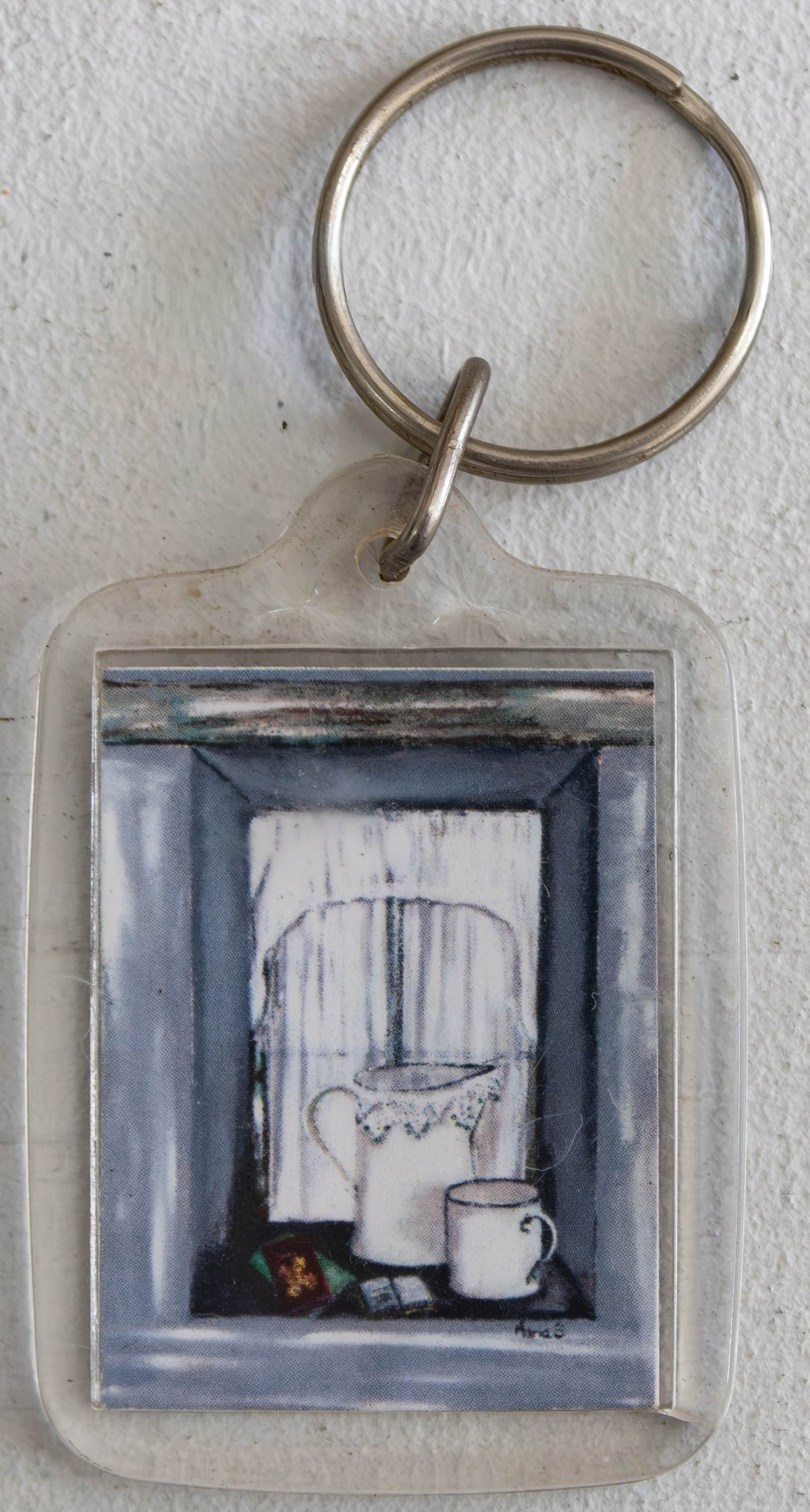 Cozy Cottage Window Pitcher & Mug Keychain