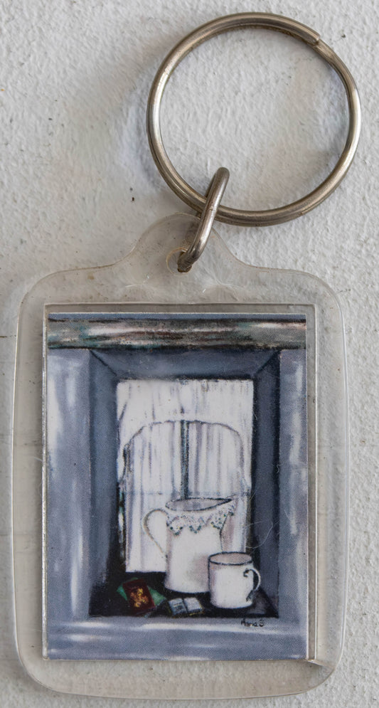 Cozy Cottage Window Pitcher & Mug Keychain