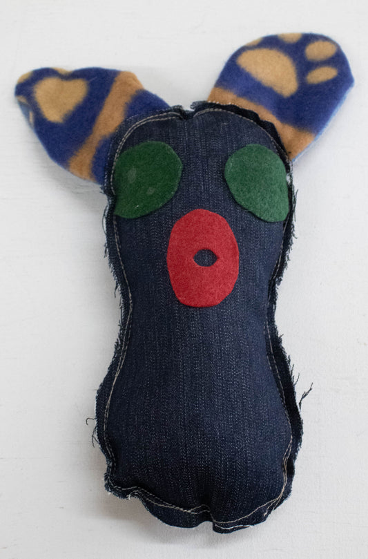 Calming Denim Plush denim & paw print