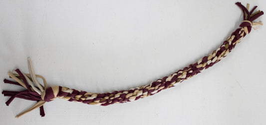 The Burgundy & Cream Harvest Upcycled Braided Rope
