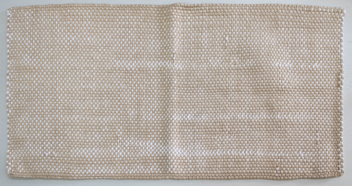 Eco-Friendly Sandy Tan & Off-White Mat