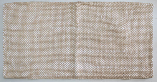 Eco-Friendly Sandy Tan & Off-White Mat